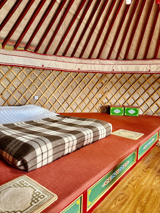 Luxe Double Bed Ger sleeping area